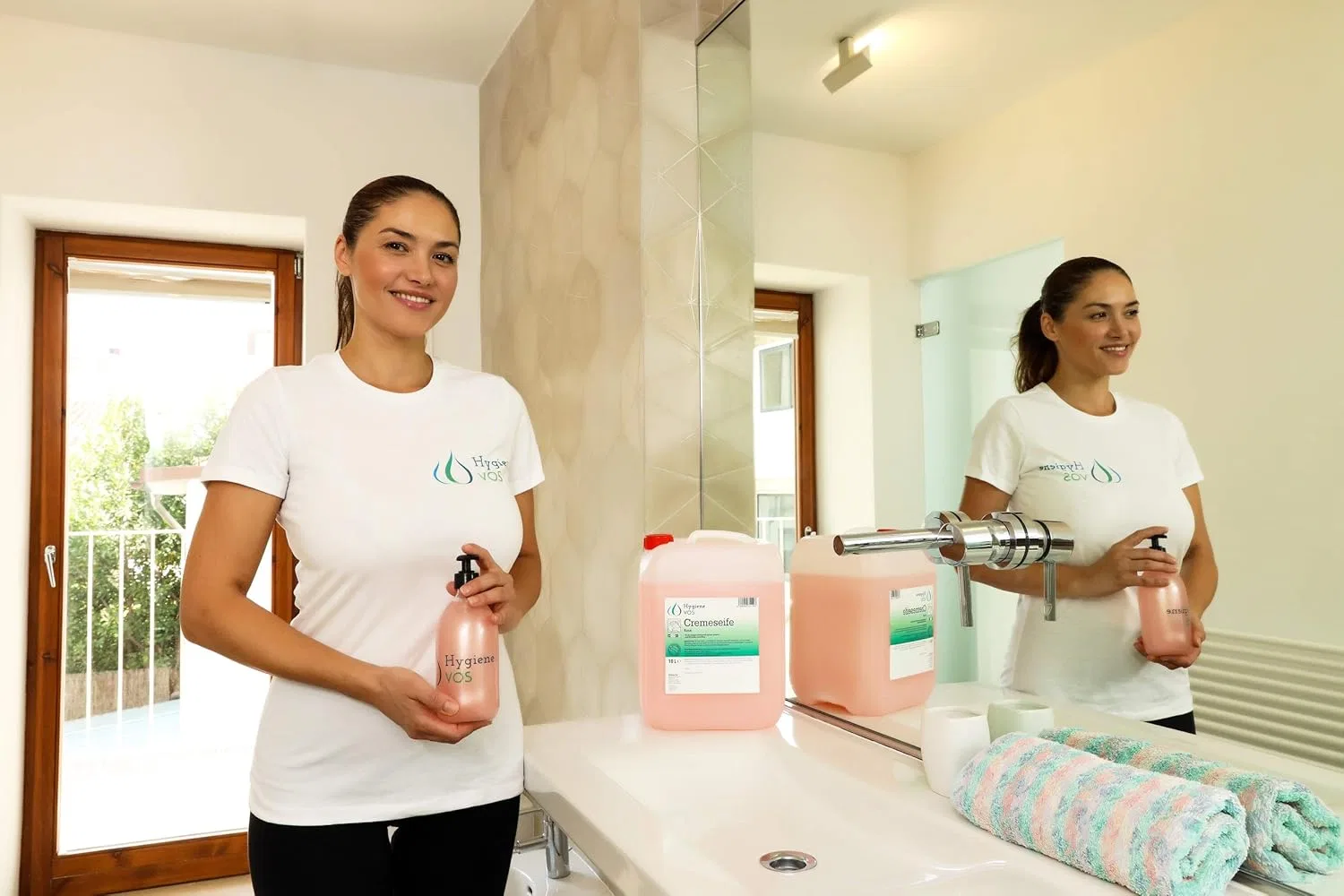 Кремовое мыло Hygiene VOS, 2 шт., 5 л, Розовое