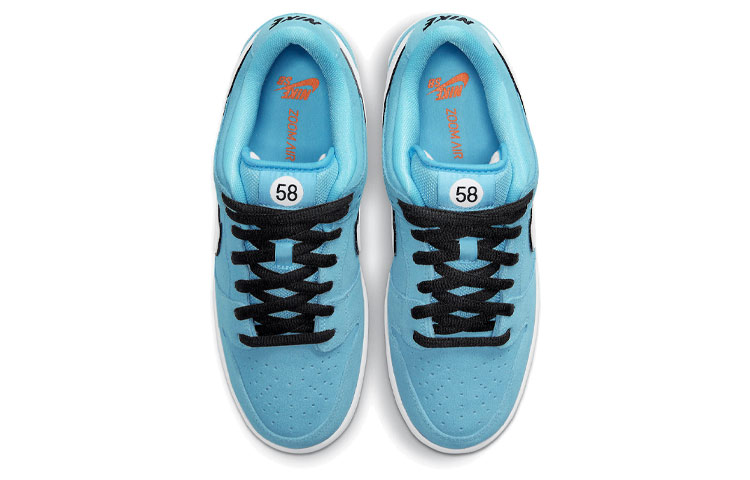 Кроссовки Nike SB Dunk Low, голубой/белый — фото 4