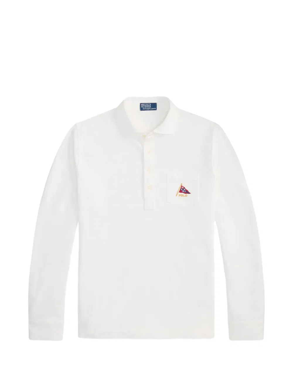 Поло с вышивкой Polo Ralph Lauren, белый