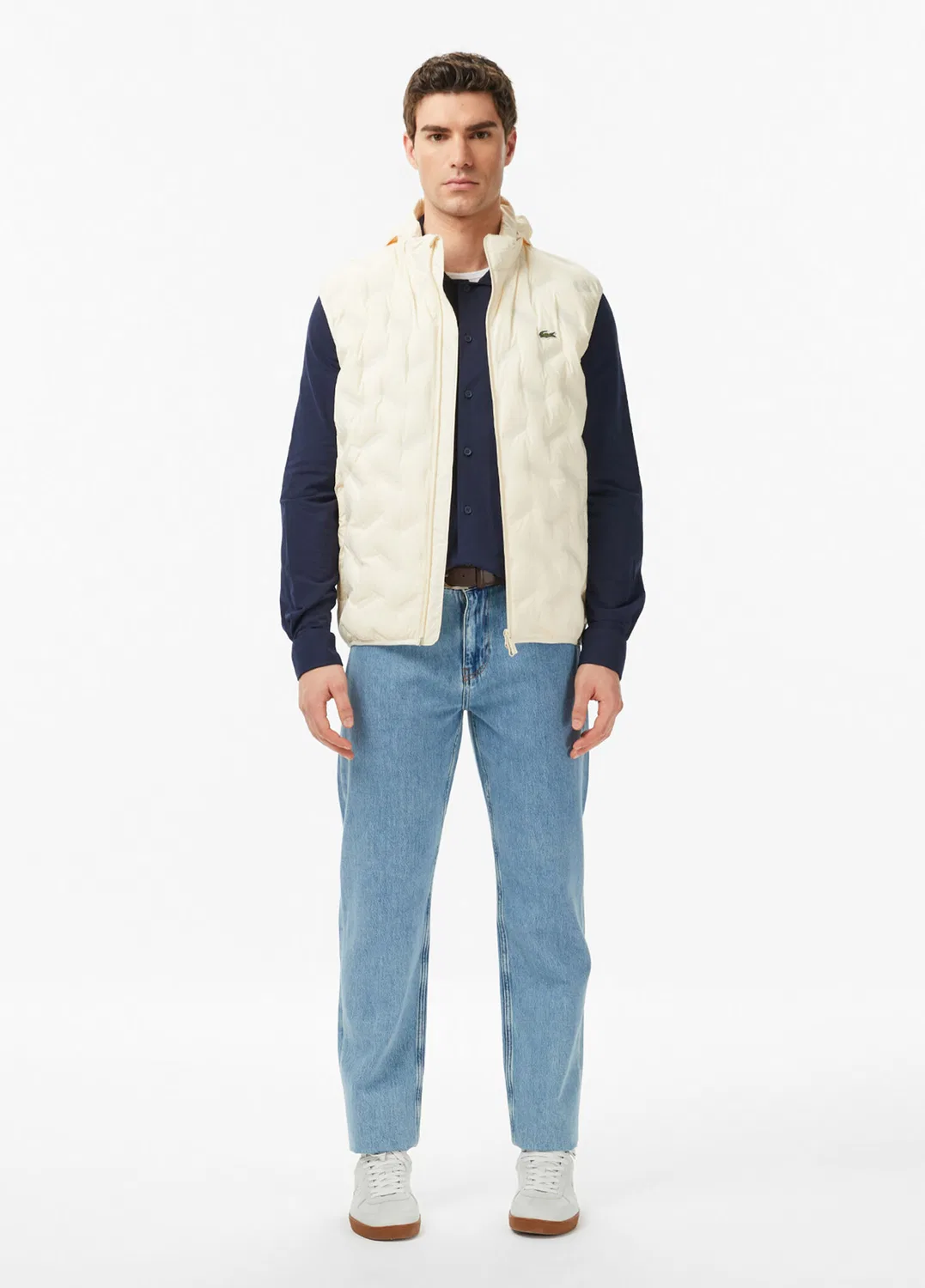 Куртка-жилет Lacoste Regular Fit, бежевый — фото 4