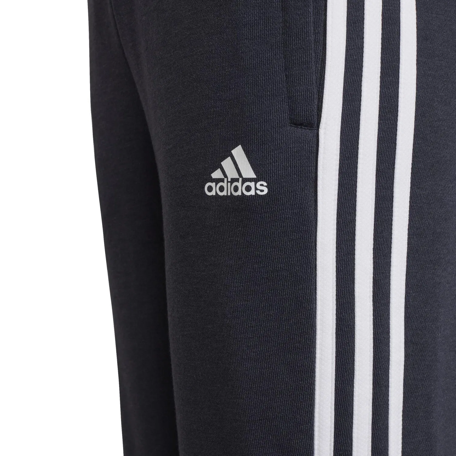 Детские спортивные штаны с тремя полосками Essentials 3 Stripes FT Adidas, Dunkelblau — фото 3