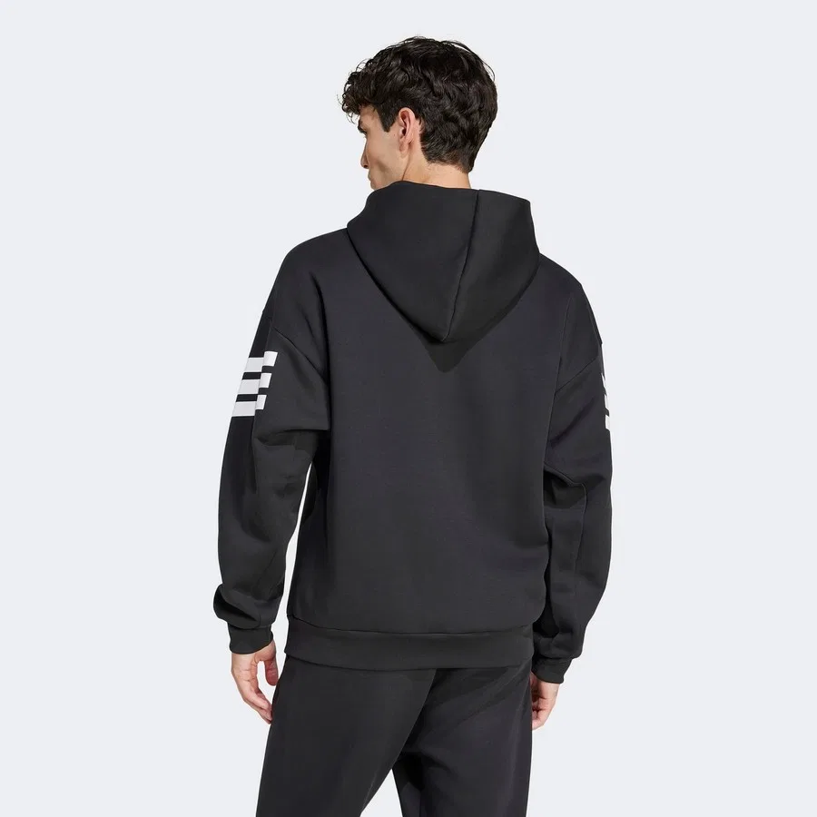 Худи с капюшоном и с принтом Future Icon 3-Stripes adidas, Черный — фото 3