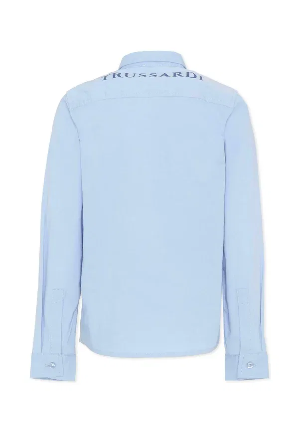 Рубашка с длинным рукавом Camicie Tru Trussardi Junior, light blue, светло-голубой — фото 2