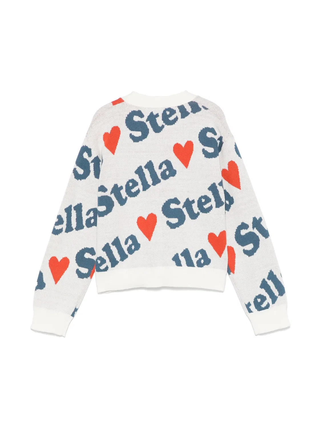 Кардиган с логотипом и интарсией Stella McCartney, белый — фото 3