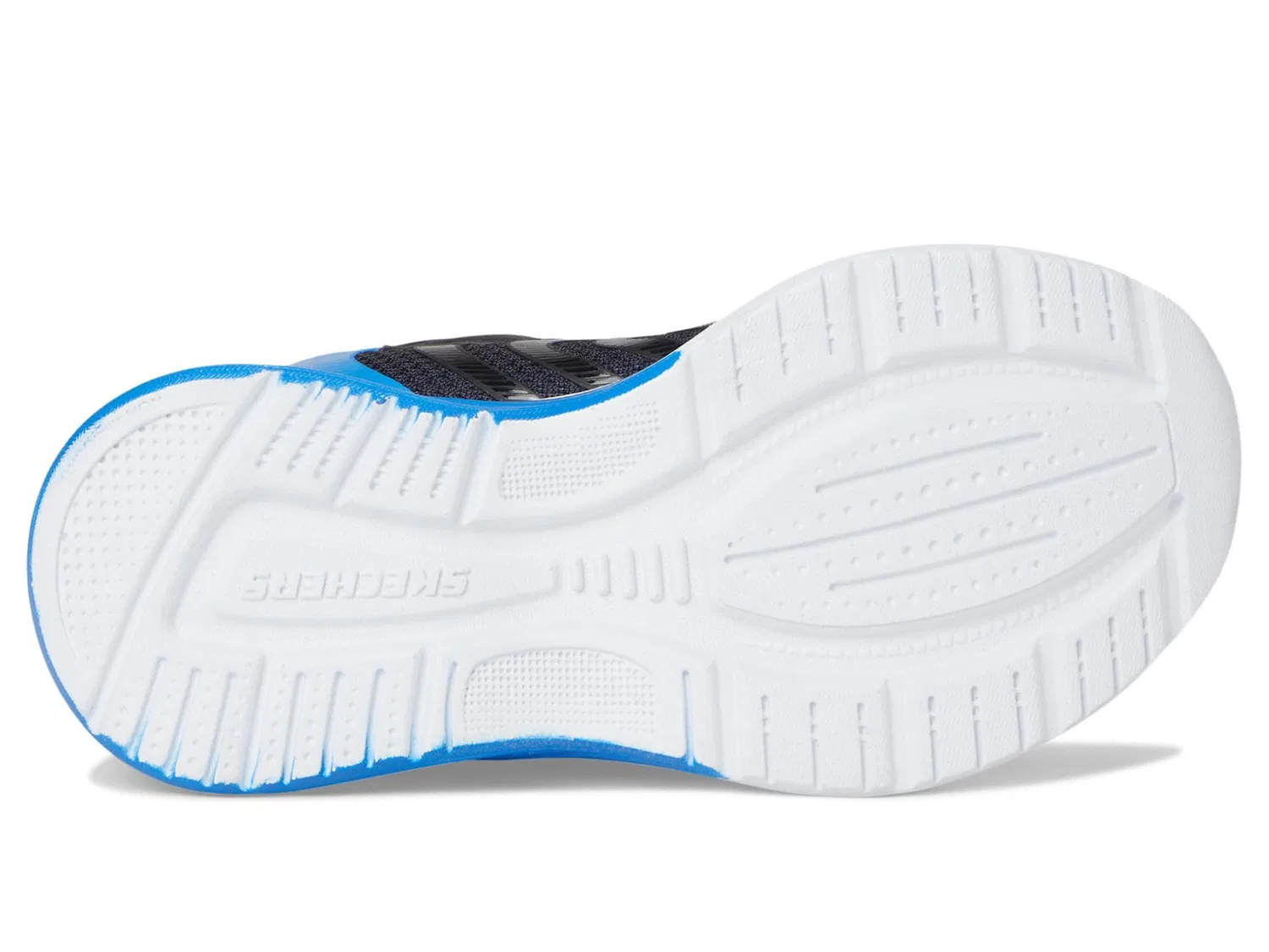 Детские кроссовки для мальчиков с максимальной амортизацией Microspec Max Advance Vortivox Skechers, Black Textile Blue Lime Synthetic Silve — фото 4