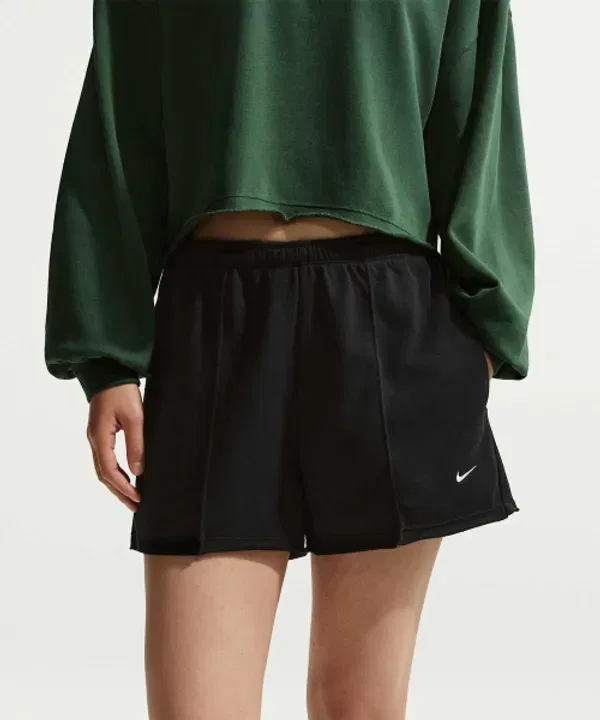 Шорты спортивные французский терр мидрайз, Nike, черный — фото 2