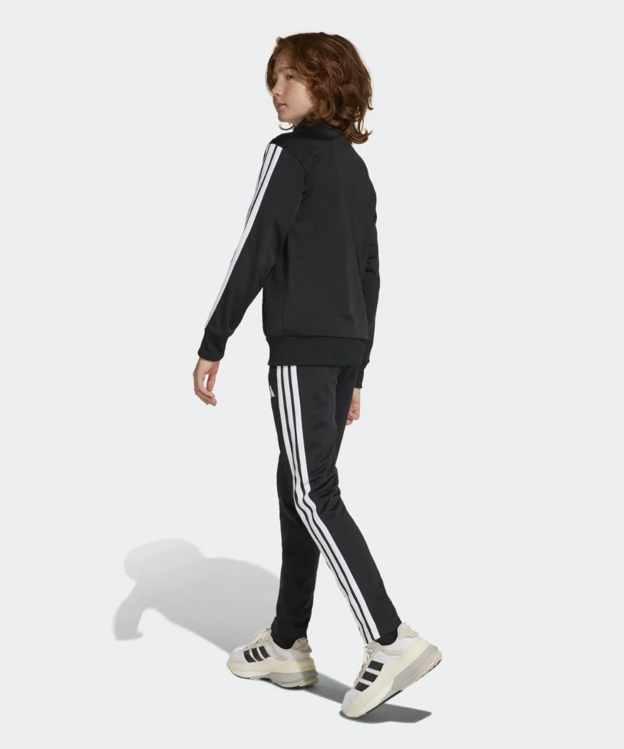 Детский спортивный костюм с принтом Tiberio Three Stripes Tricot Track Suit Adidas, Black/Grey — фото 4