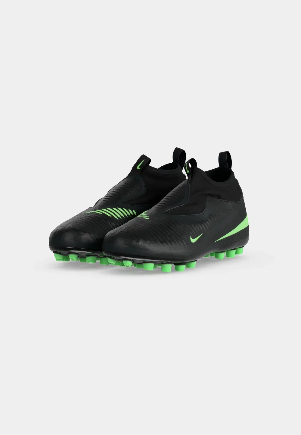 Футбольные бутсы Jr Phantom 6 High Academy AG унисекс для искусственных газонов Nike Performance, Black/Illusion Green — фото 3
