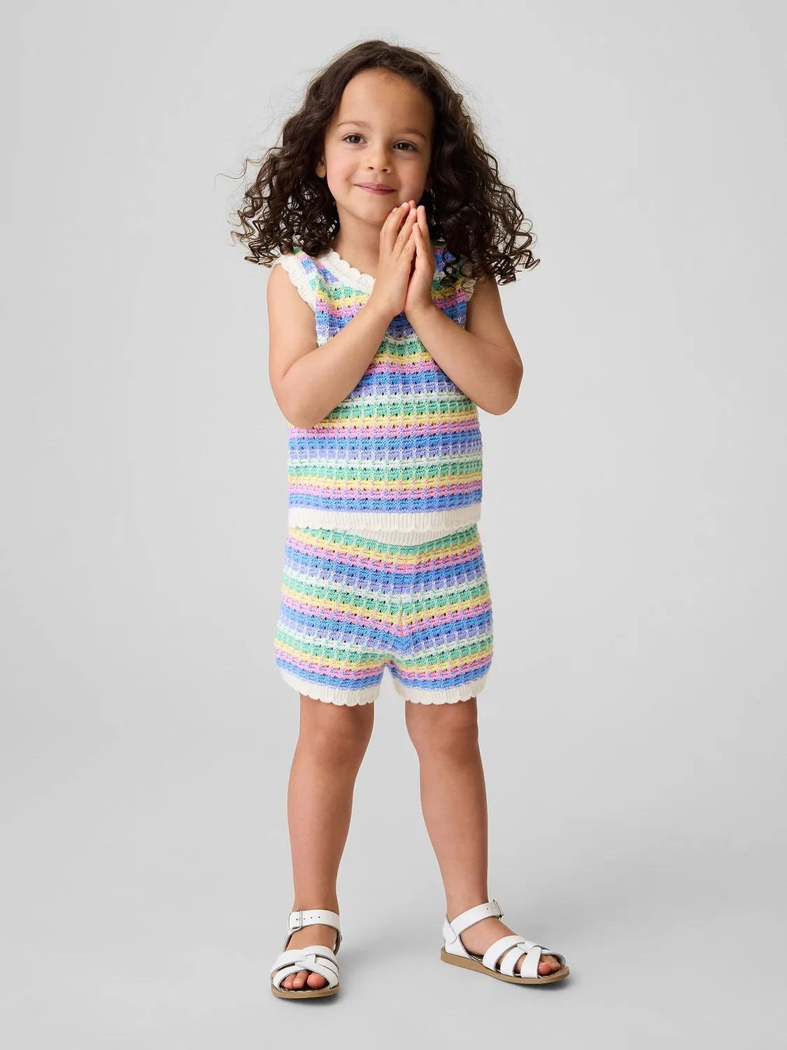 Шорты трикотажные вязаные Gap Multi Stripe, мультицвет
