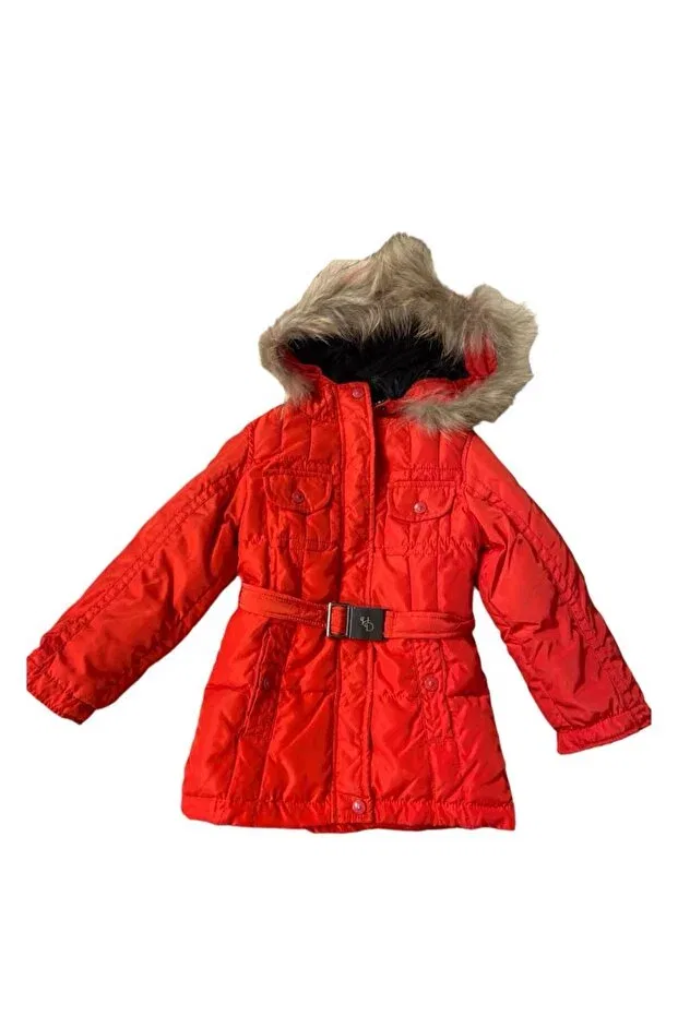 Детское зимнее пальто для девочек с капюшоном Silvian heach Tomstore, Red
