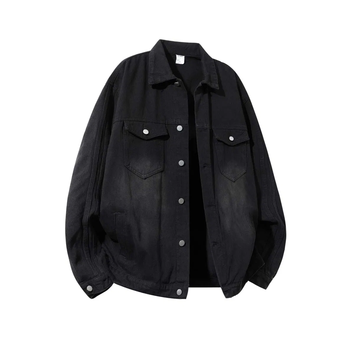 Детское джинсовое пальто с воротником GWAF, Black Basic