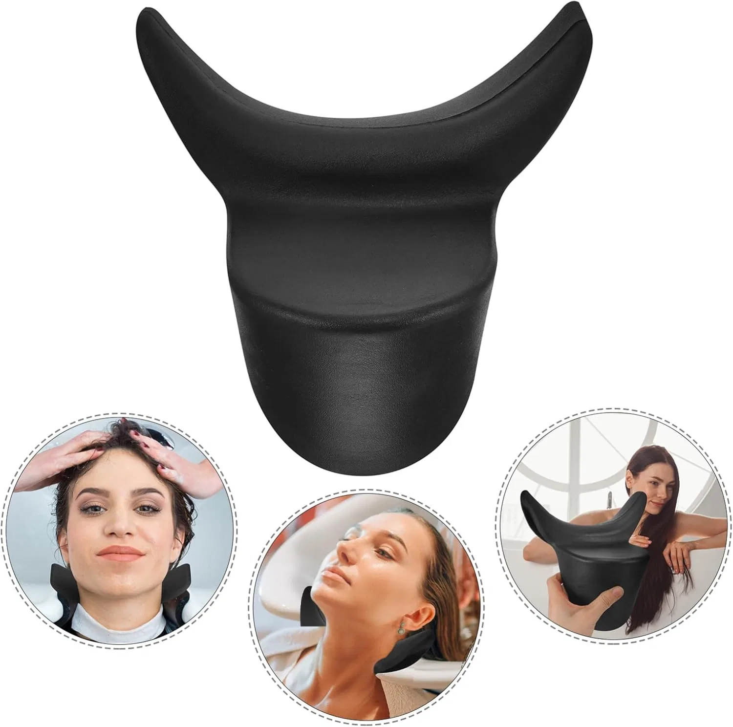 Подушка для мытья волос Healeved, ПВХ, 22x18.5 см, Black — фото 3