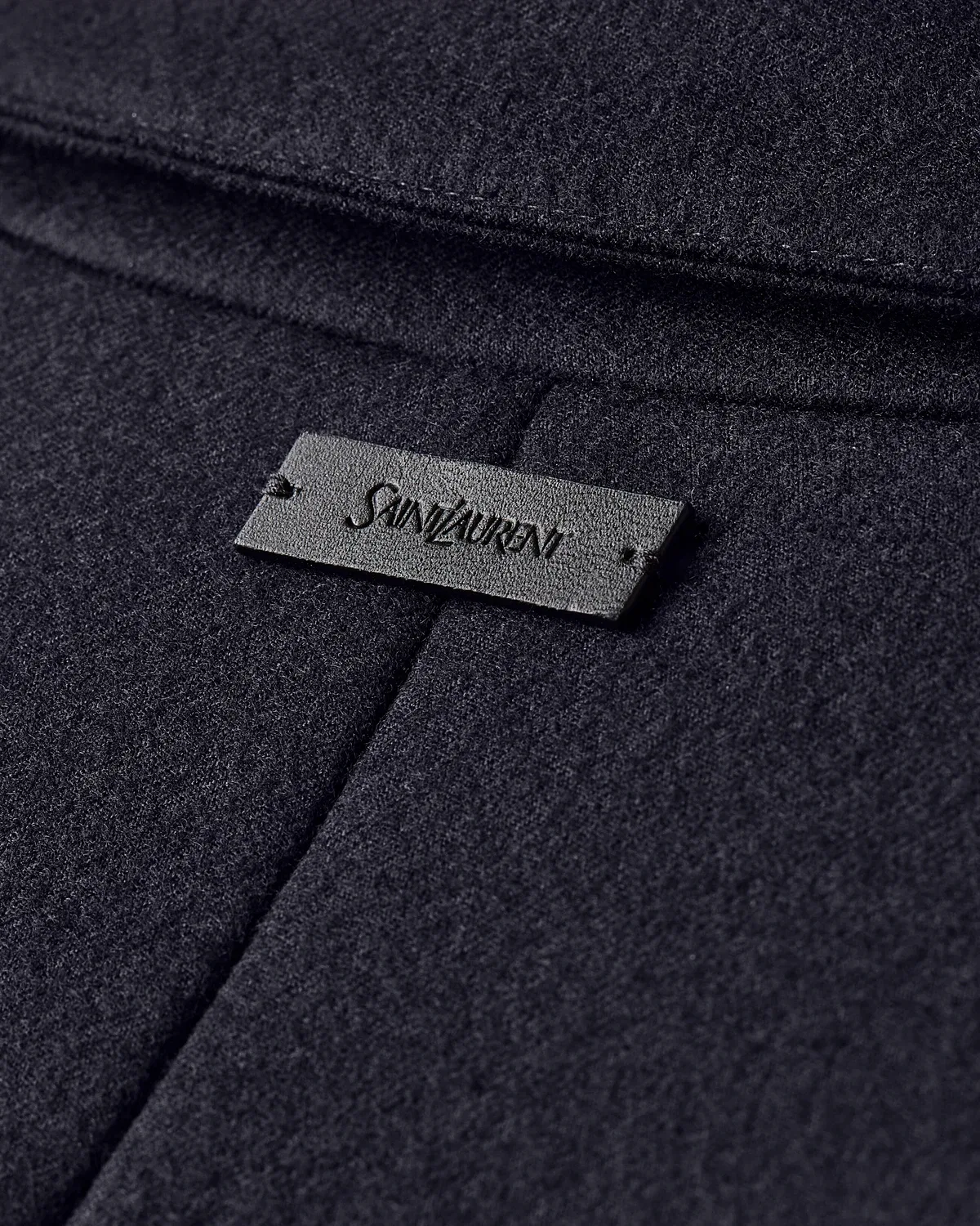 Утепленное автомобильное пальто из флисовой шерсти SAINT LAURENT, синий — фото 4