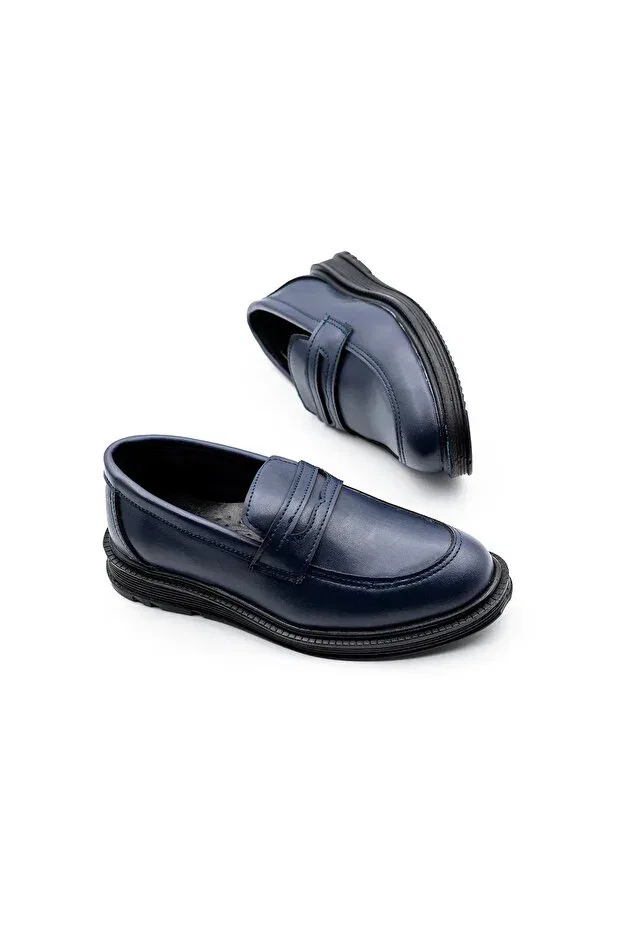 Детские туфли для мальчиков с ортопедической стелькой Parparastil, Navy Blue
