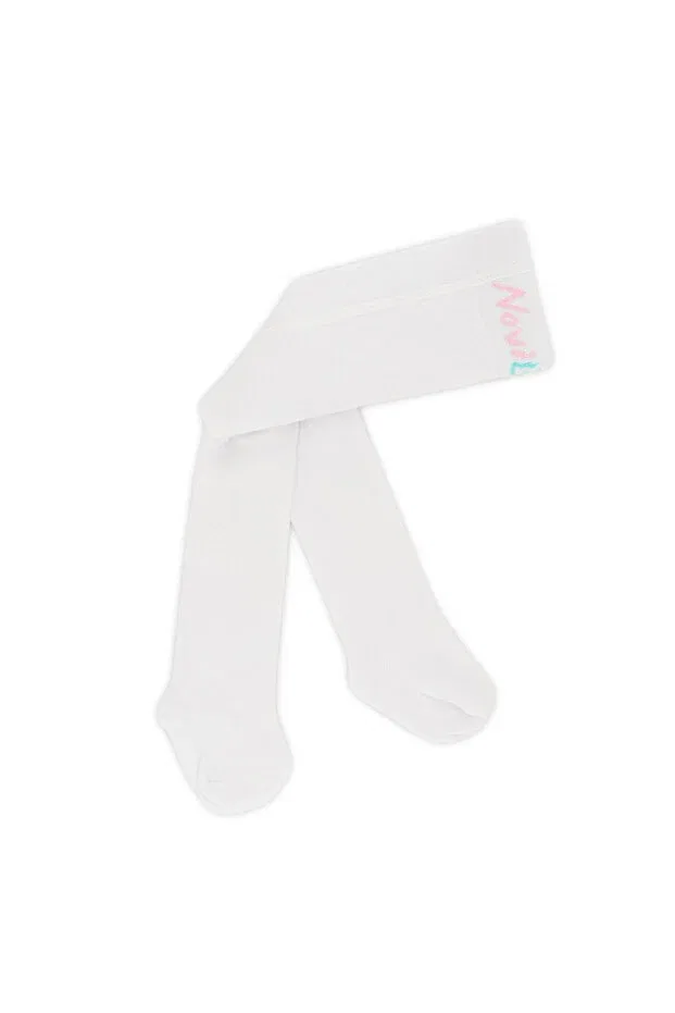 Детский комплект колготок и носков из хлопка и бамбука 3-Piece baby and kids cotton pantyhose & newborn bamboo baby socks set Novibaby, White — фото 2