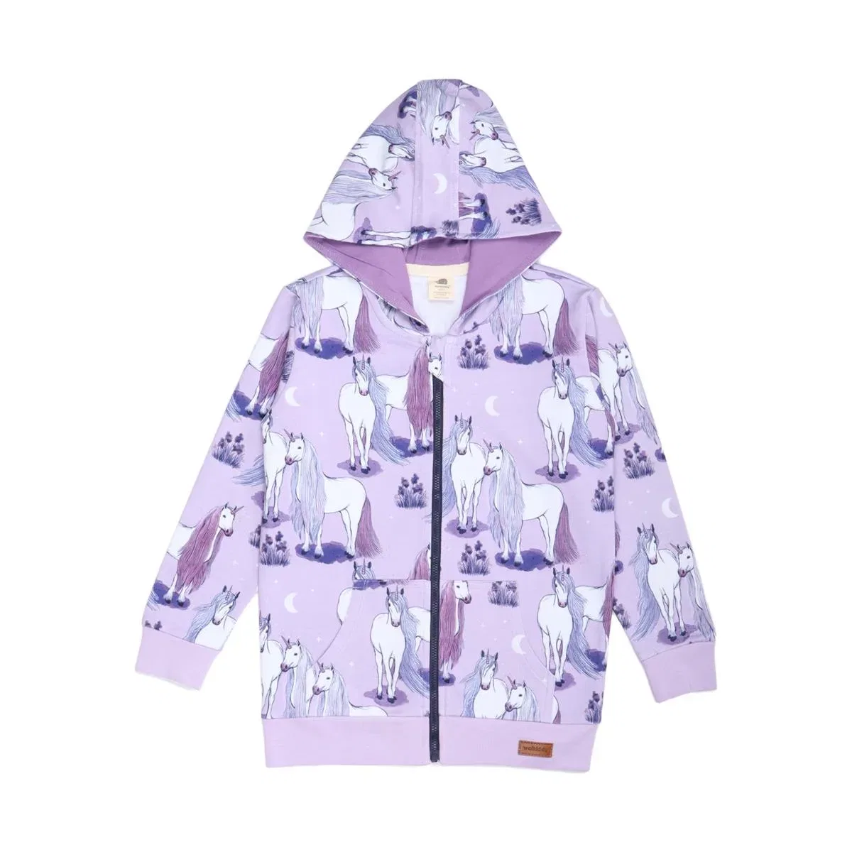 Свитшот на молнии хлопковый Unicornland Walkiddy, разноцветный