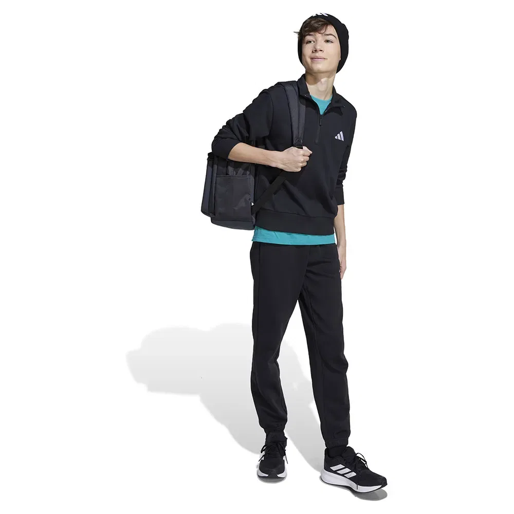 Худи Adidas Essentials half zip, черный — фото 3