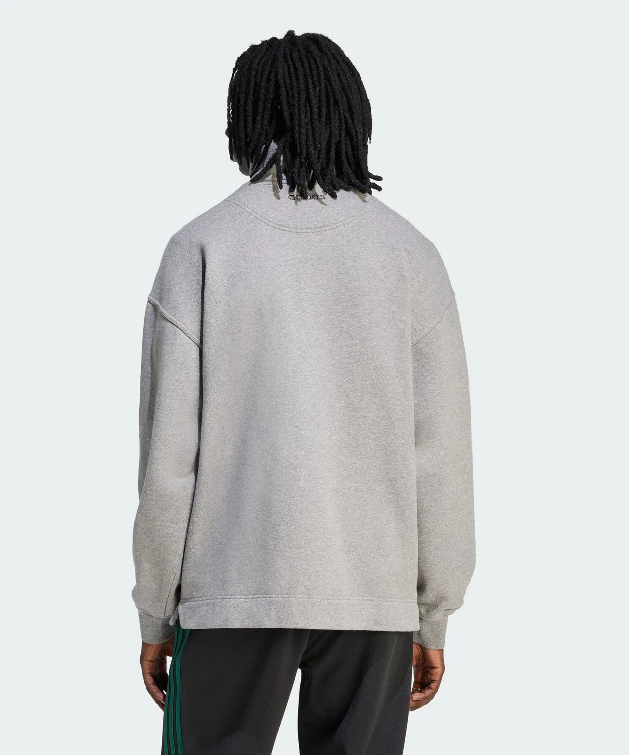 Мужское худи с принтом и полузастежкой-молнией Adidas Originals, Gray — фото 2