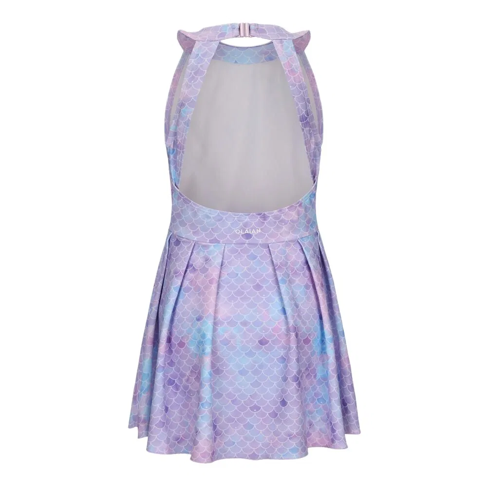 Детский купальник для девочек с принтом Light Pink Purple DECATHLON, Light Pink Purple — фото 4