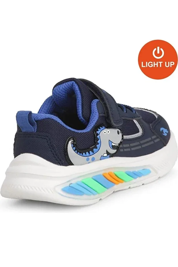 Детские туфли для мальчиков со светодиодами Rex Illuminated-Anatomical Buckhead, Navy Blue — фото 4