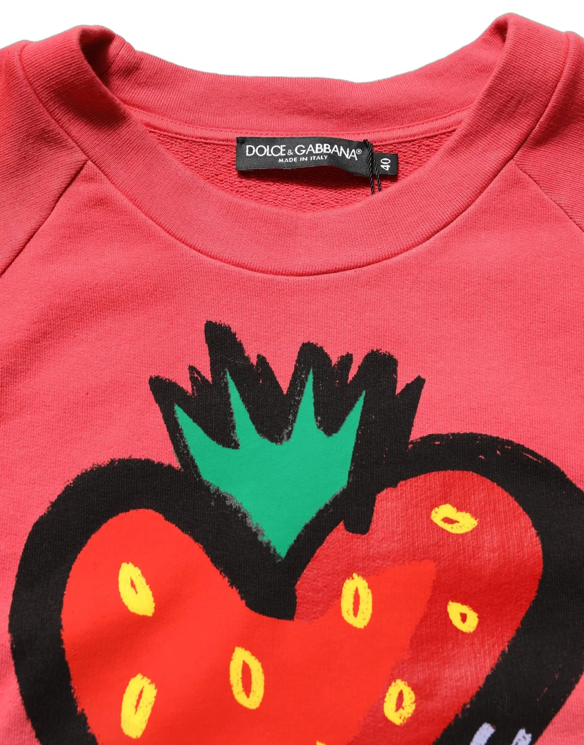 Женский свитшот с принтом клубники, Multicolor Strawberry Print, Dolce & Gabbana, Multicolor