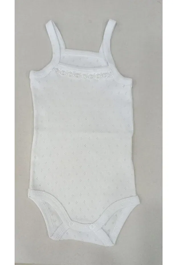 Детское боди для новорожденных для девочек хлопковое Özdemirli Bebe, White
