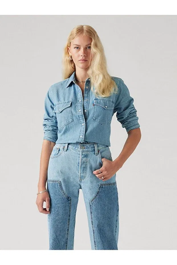 Женская джинсовая рубашка с длинным рукавом Levis, Blue