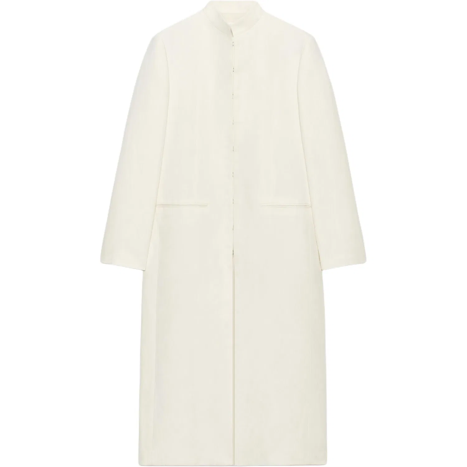 Женское пальто с воротником-стойкой ZW Coats ZARA, Raw White
