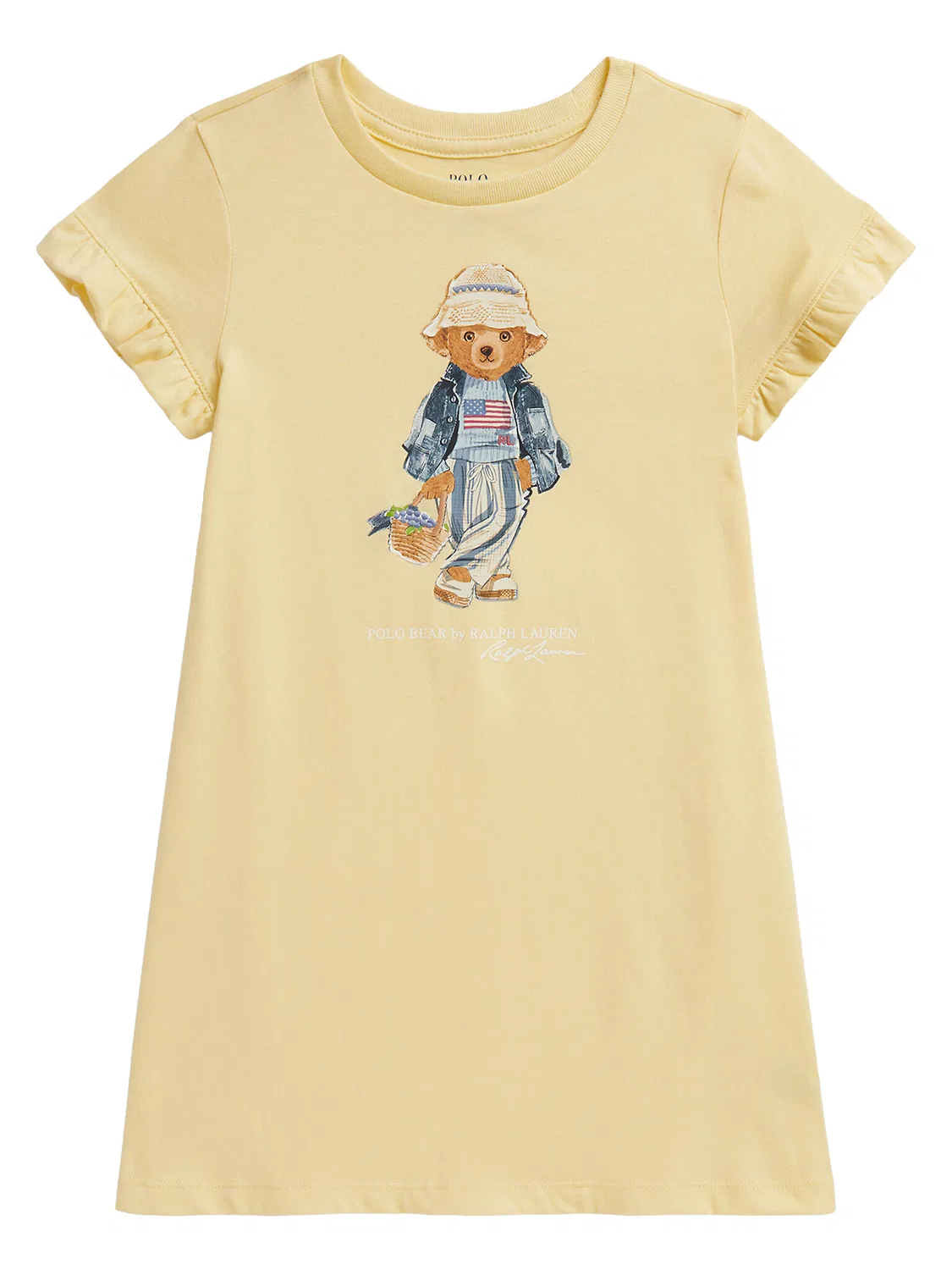 Повседневное платье стандартного кроя для девочки Polo Ralph Lauren, желтый