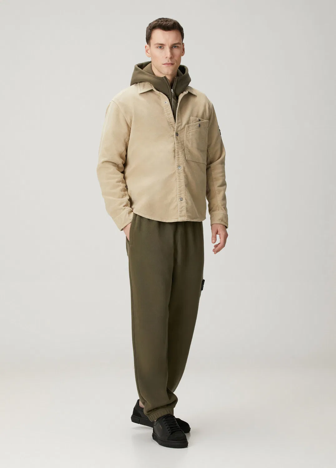 Спортивная рубашка Stone Island Comfort Fit, бежевый — фото 2