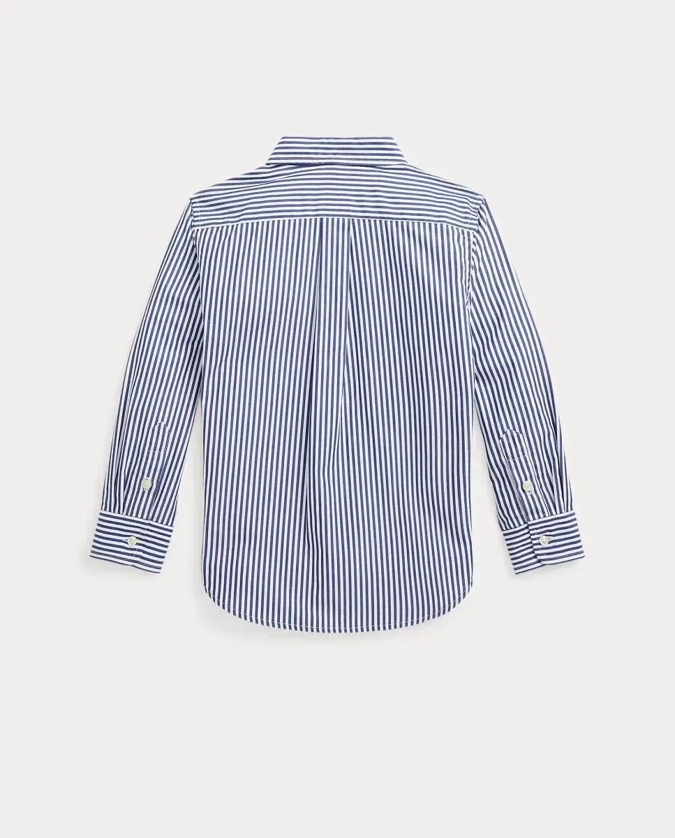 Детская рубашка для мальчиков из поплина Polo Ralph Lauren, Azul Marino — фото 4