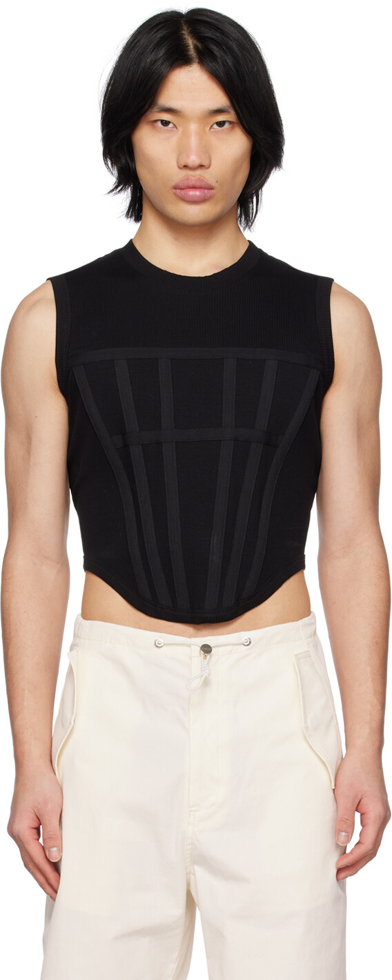 

Черная майка с изогнутым краем Dion Lee