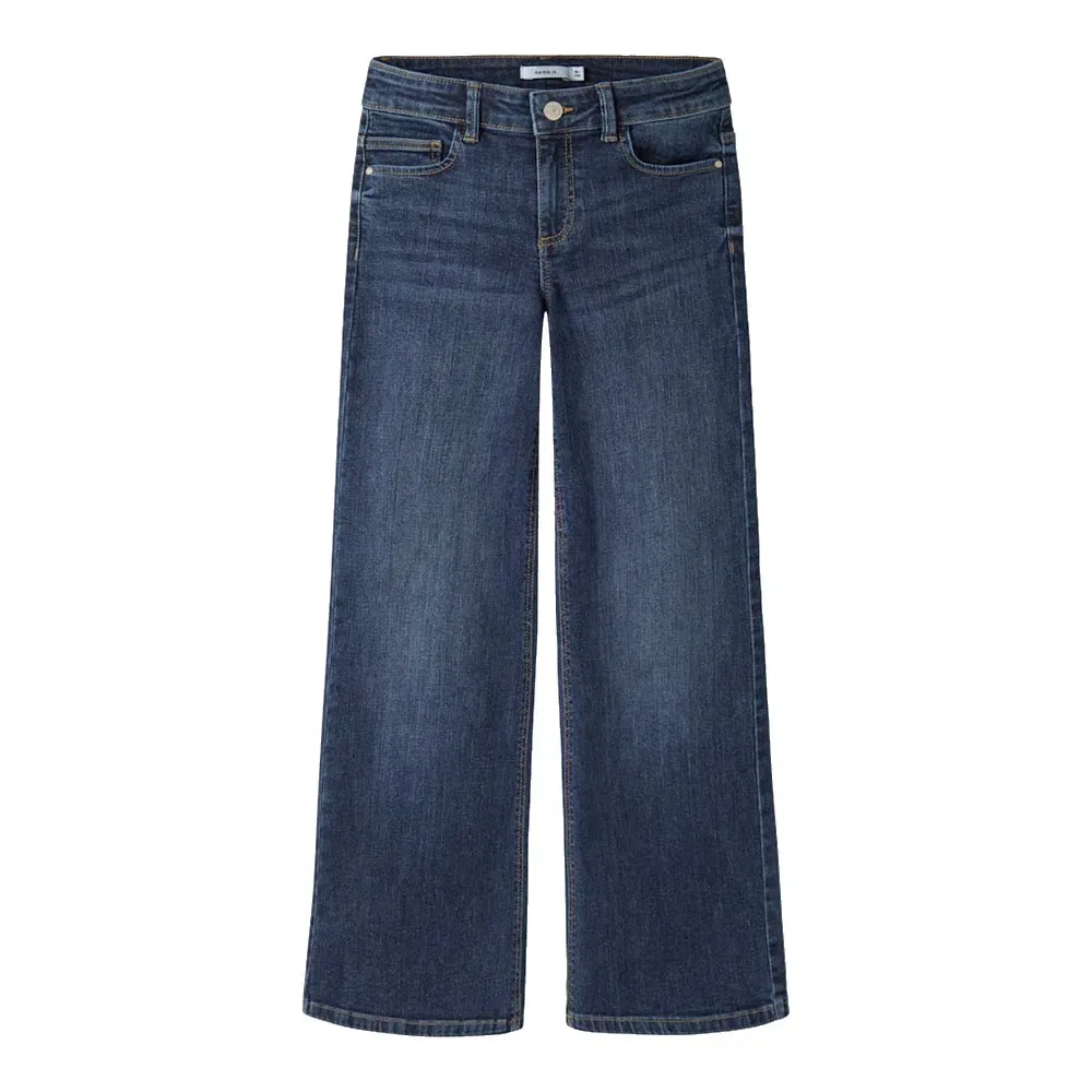 Детские джинсы для девочек с широкими штанинами Polly Wide Leg Name it, Blue