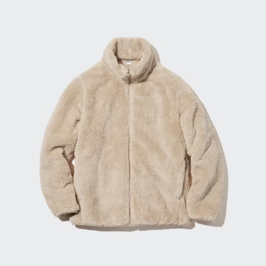 

Толстовка Uniqlo Fluffy Fleece Zipped, бежевый