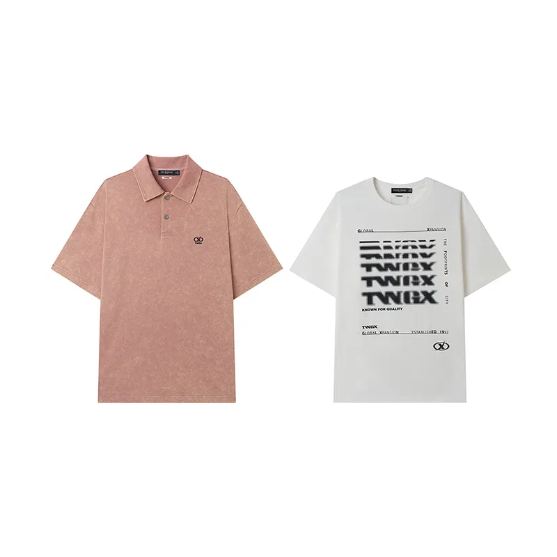 Детское поло-комплект с длинным рукавом Evergreen Collection Teenie Weenie Men, Pink Polo Shirt+White T-Shirt