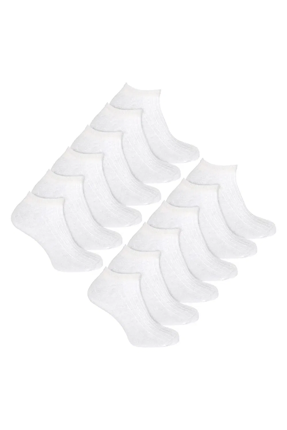12 пар хлопковых носков Sock Snob, White