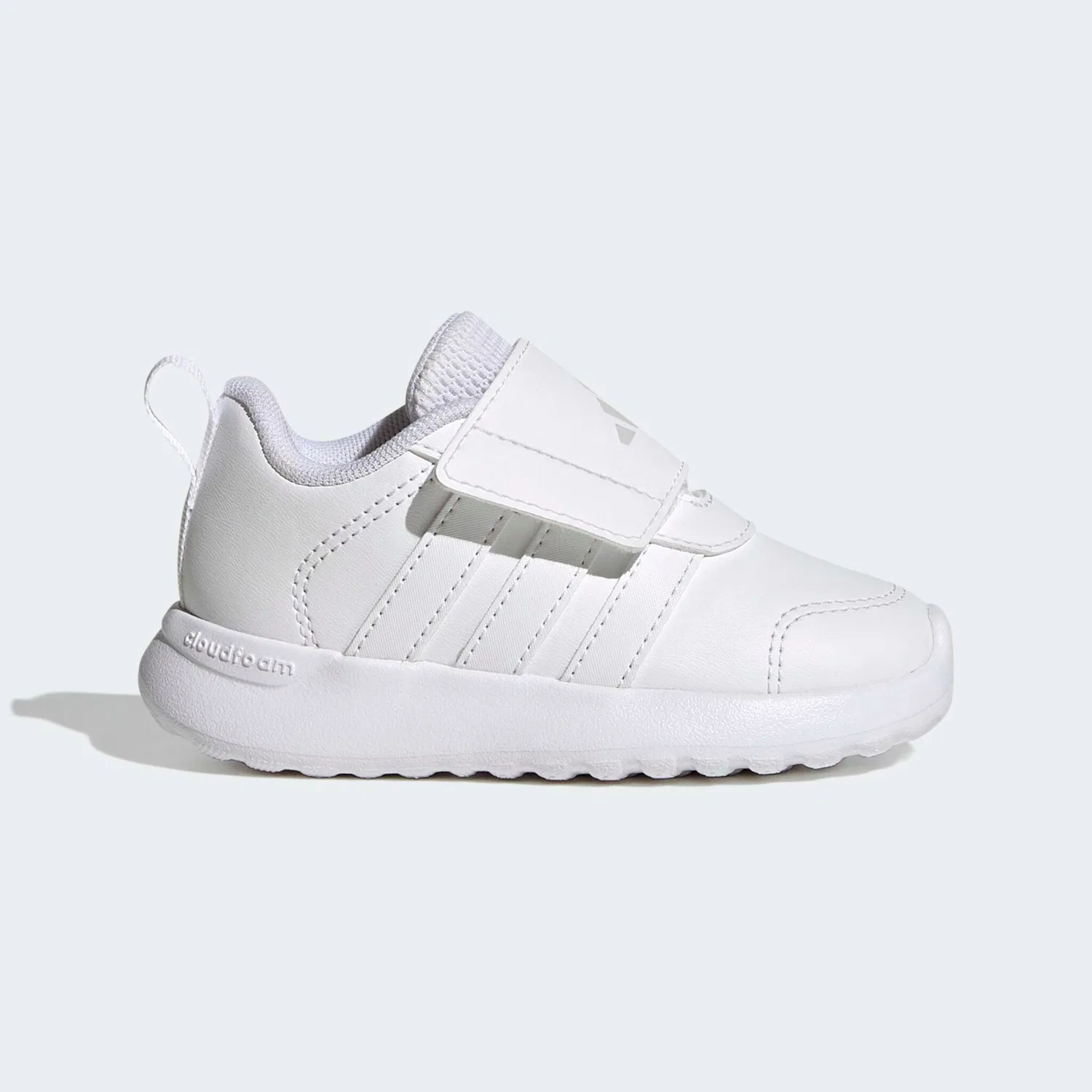 Детские кроссовки с липучками Adidas Sportswear, Cloud White/Ftwr White/Grey One — фото 2