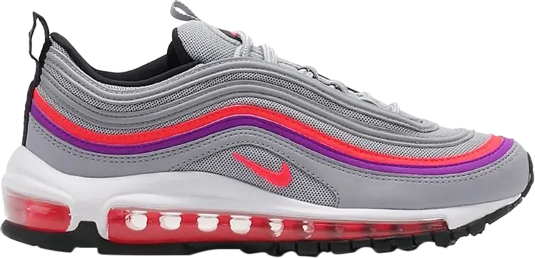 Кроссовки Nike Wmns Air Max 97 'Pink Purple Stripe', серый