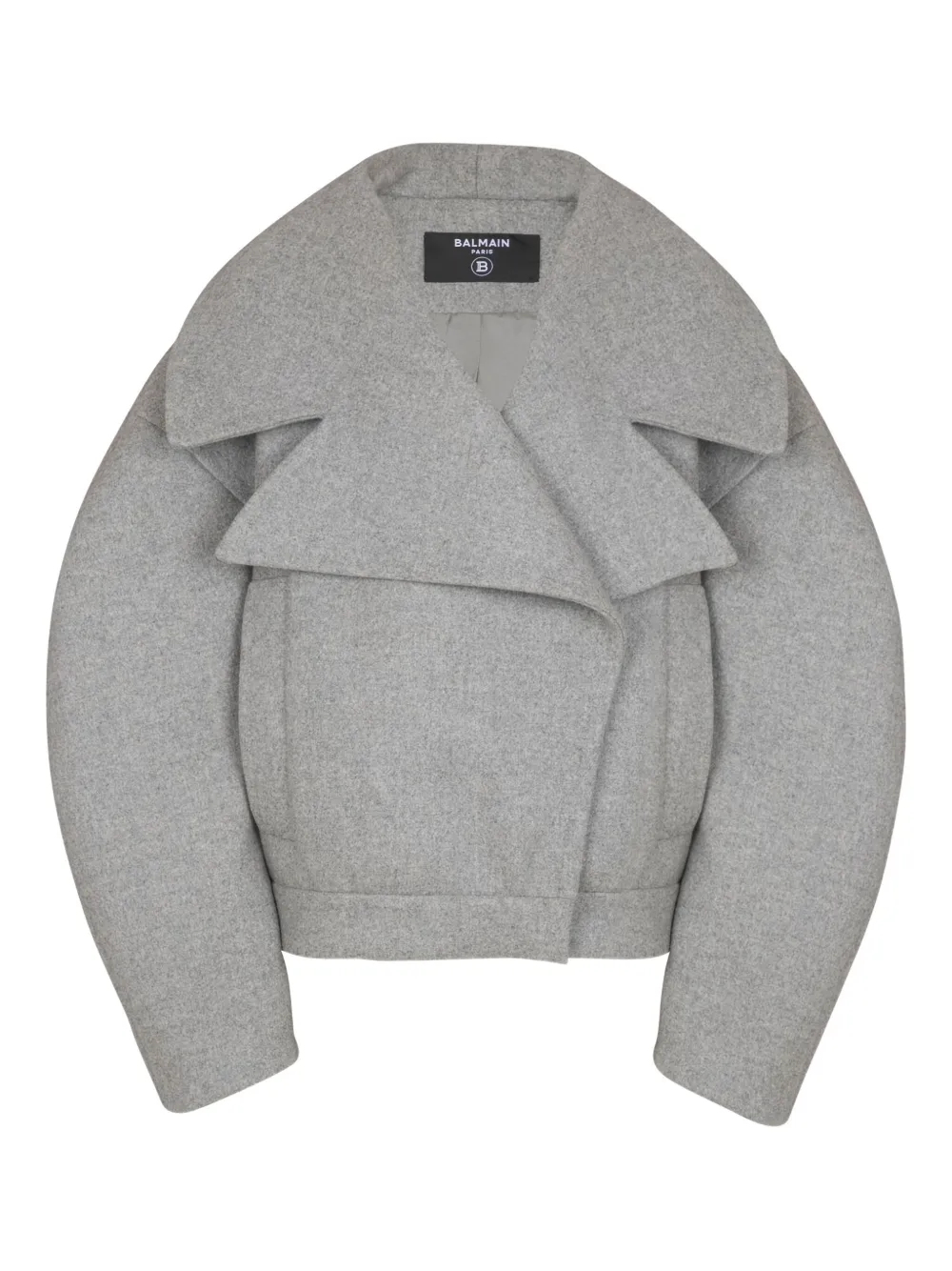 

Пальто с объемными лацканами BALMAIN, серый