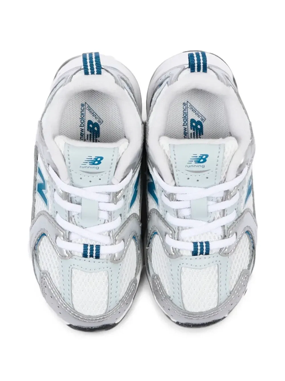 Кроссовки 530 со вставками из кружева New Balance Kids, серебряный — фото 3