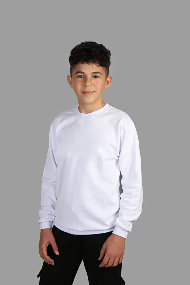 Детские свитшот для мальчиков базовый Raf Coll, White