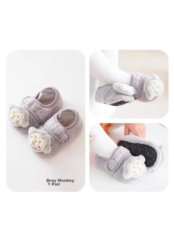Носки-тапочки детские с несколькими слоями Babyprints, серый