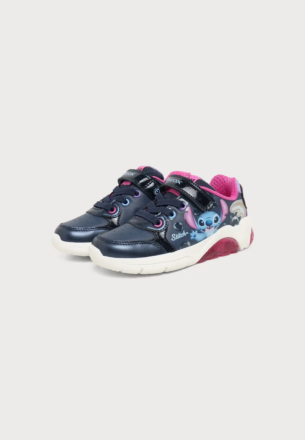 Кроссовки Disney Lilo & Stitch Fadinlight Girl Geox, Navy/Fuchsia — фото 2
