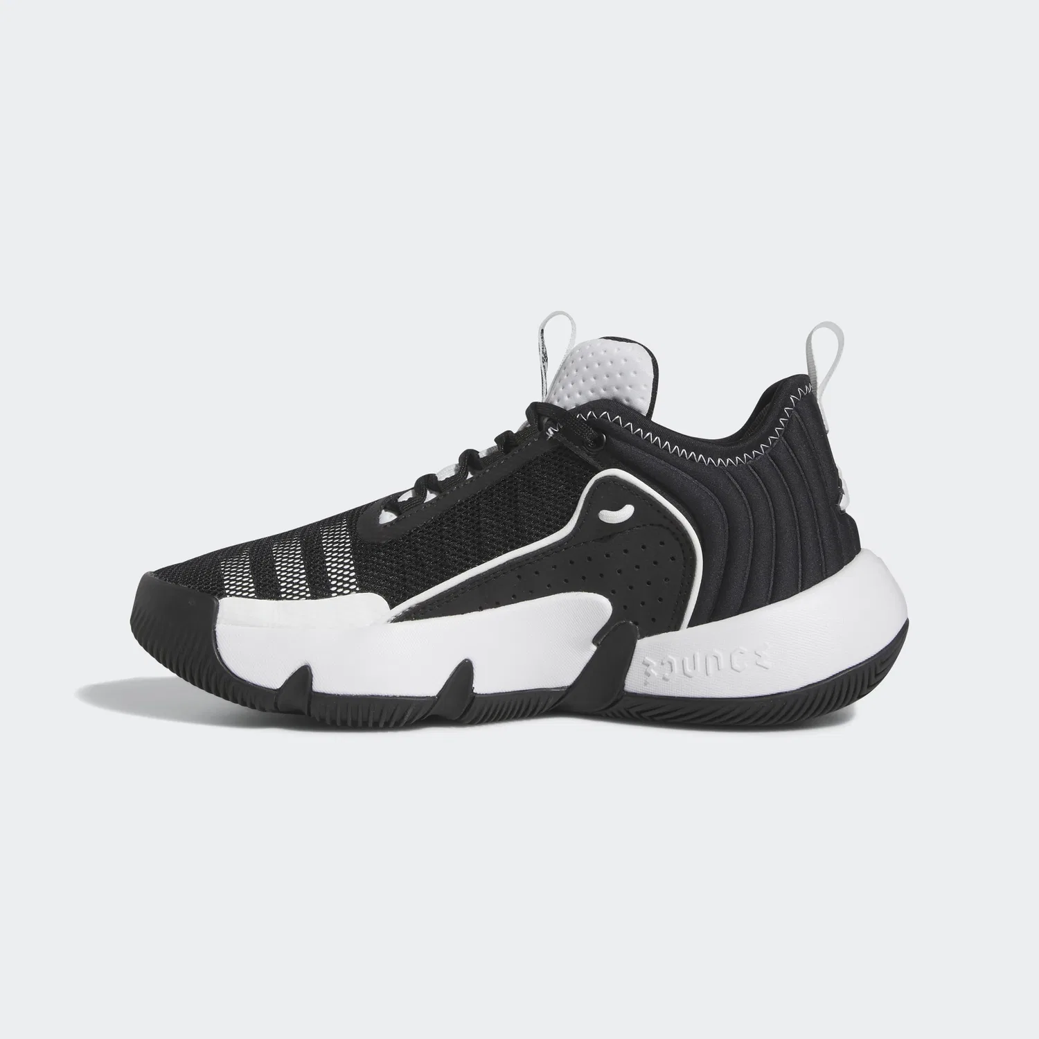 Детские баскетбольные кроссовки с кроссовками Bounce Trae Young Adidas, Black Core White Cloud — фото 2