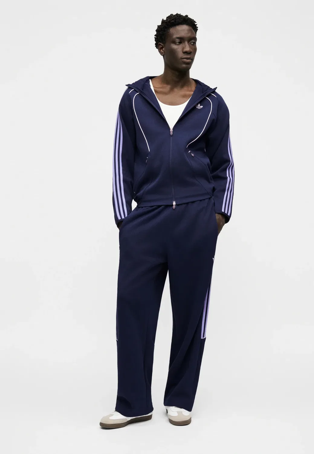 Толстовка Spacer fz hd на молнии Adidas Originals, Night Indigo — фото 2