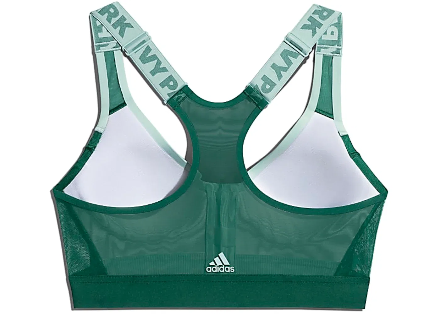 Женский бюстгальтер с застежкой-молнией Ivy Park Adidas, Green Tint/Dark Green — фото 2