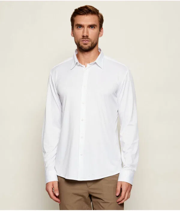 Мужская рубашка Slim Fit BOSS, белый — фото 3