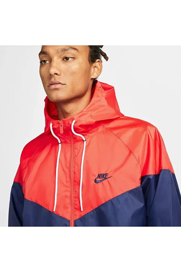 Мужское пальто из полиэстера с капюшоном Sportswear Windrunner Nike, Navy Blue — фото 4