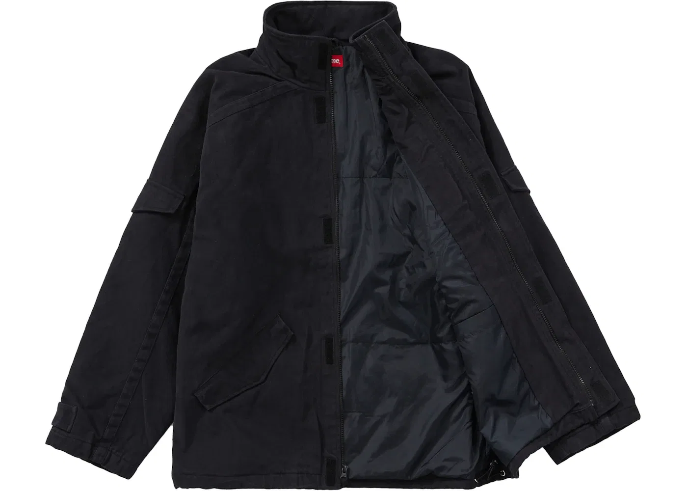 Мужская куртка из ворсистой саржи на молнии Supreme, Black — фото 2