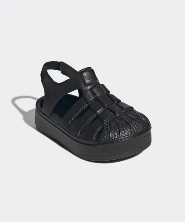 Сандалии Superstar для малышей, Adidas Kids, черный — фото 3